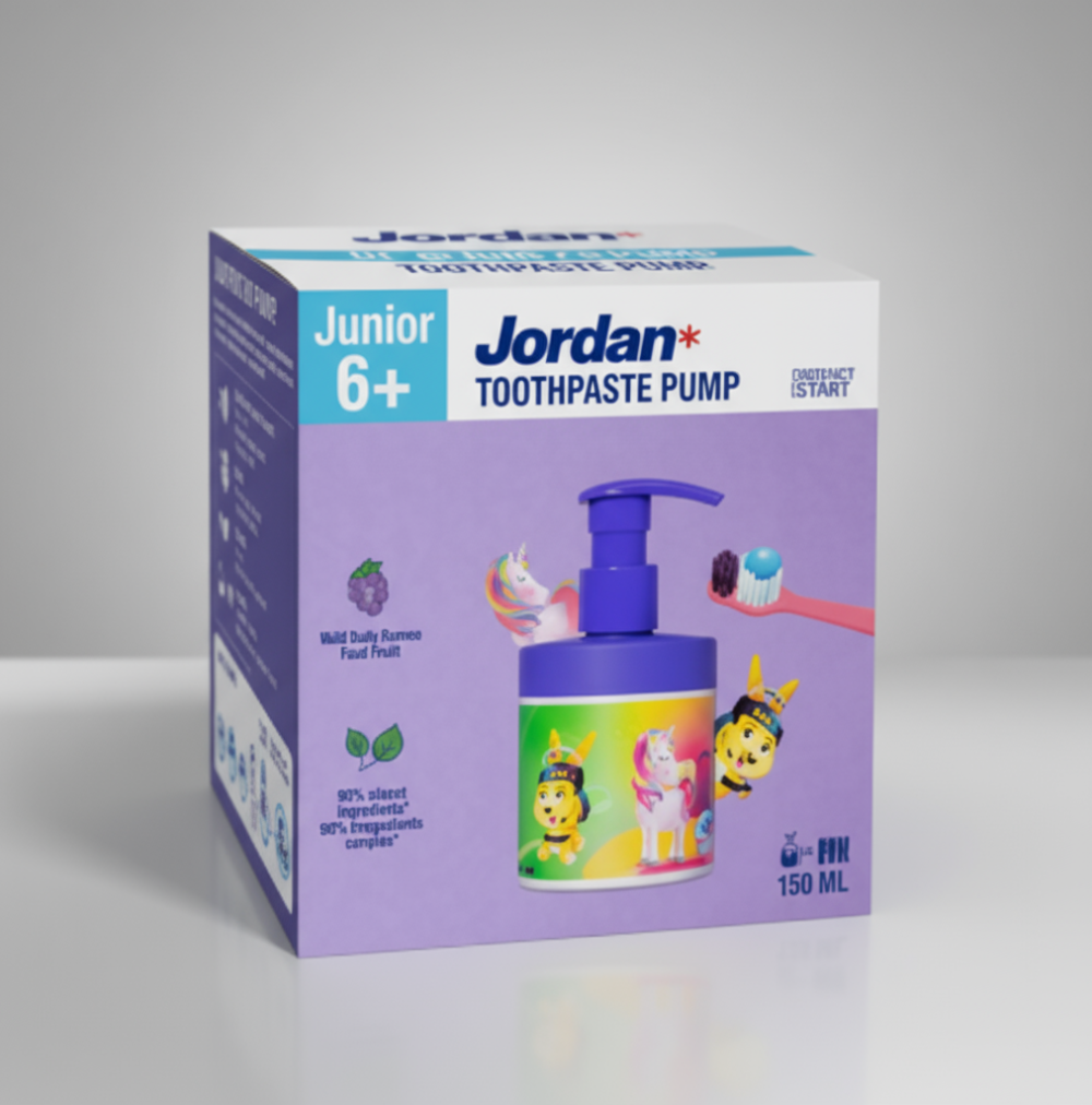 Jordan Pasta de dentes Pump Junior 6-12 150 ml